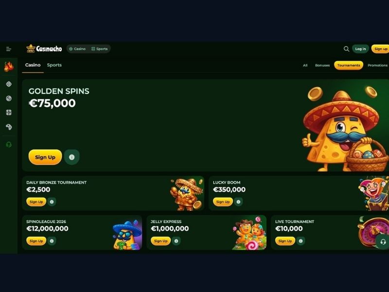 Dashboard und Jackpot-Monitoring bei Casinacho Casino Nacho Casino für Deutschland